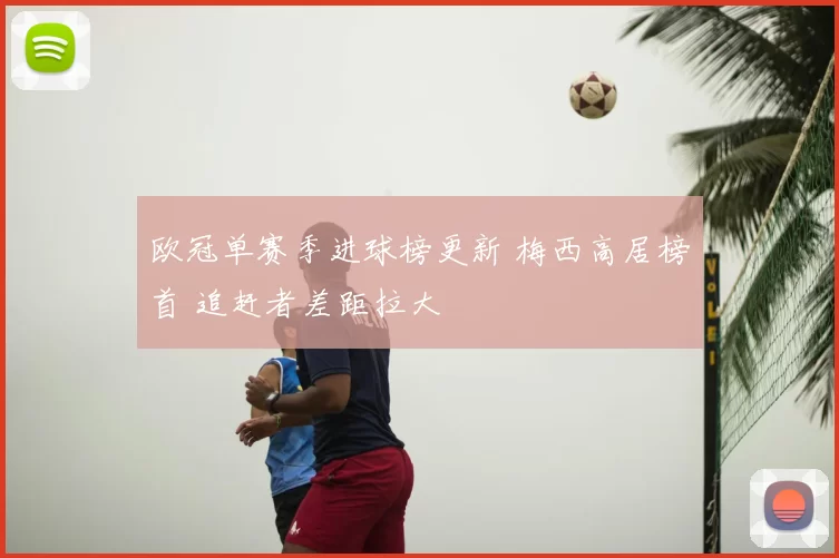 欧冠单赛季进球榜更新 梅西高居榜首 追赶者差距拉大